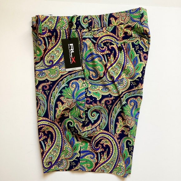 RLX Ralph Lauren Other - RLX Ralph Lauren Magnolia Lane Golf Shorts Paisley Blue Multi Men's NWT 42 $98